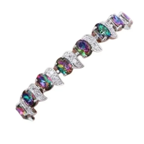 Rainbow Mystic Topaz Bracelet - Picture 3 of 4